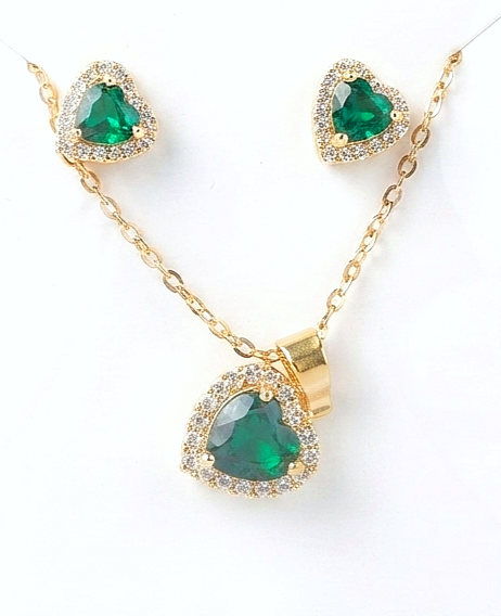 Set Corazón Verde Halo